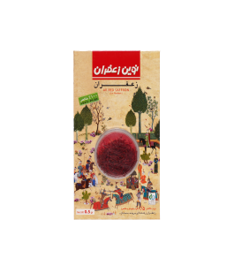 زعفران نيم گرمی قوطی گرد شاهنامه نوین زعفران