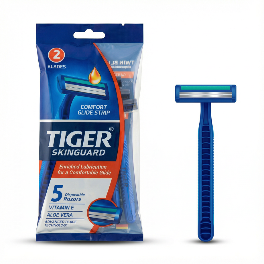 خود تراش 2 لبه 5 عددی مردانه/زنانه پلی بگ